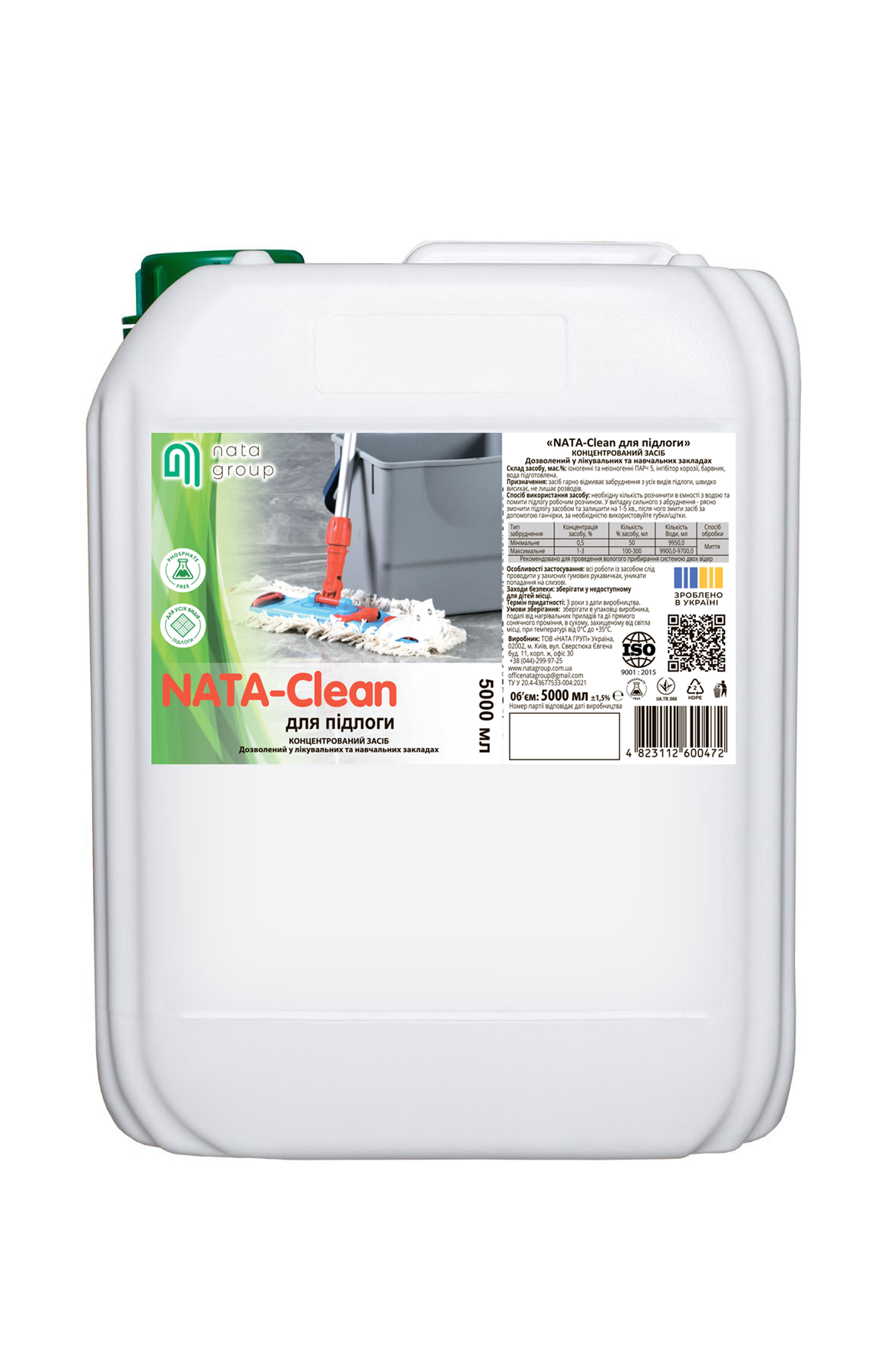 NATA-Clean Środek do podłóg, butelka 5000 ml